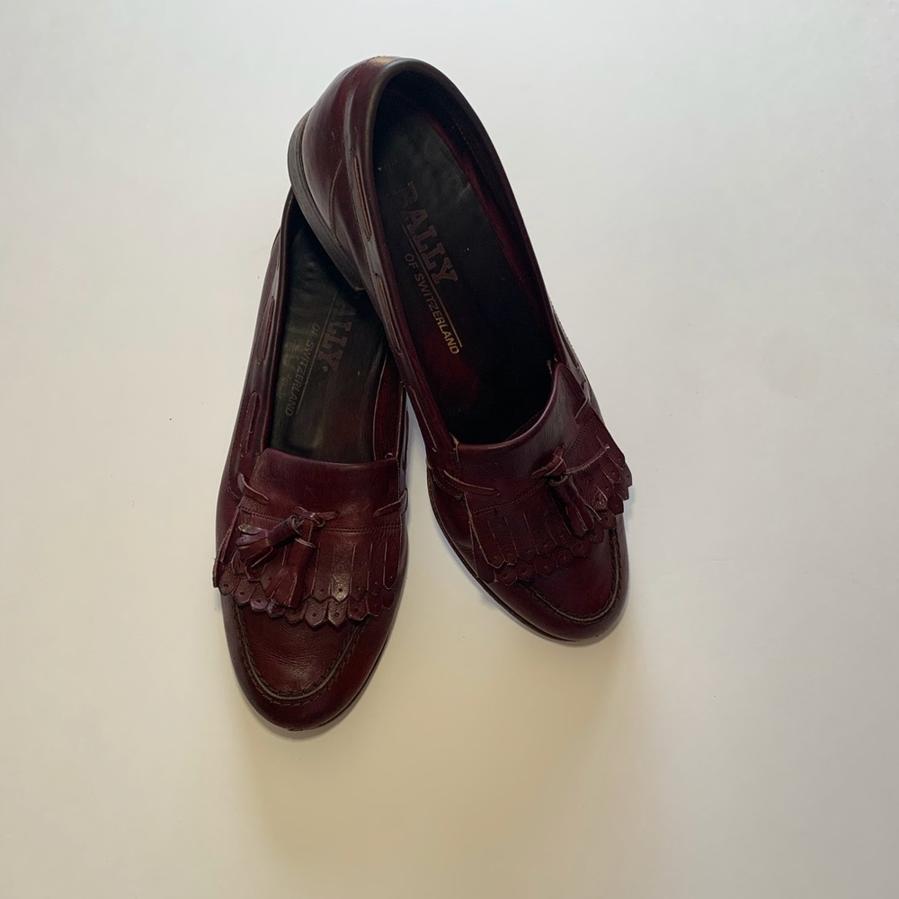 BALLY of Switzerland Genuine Maroon Leather Loafer